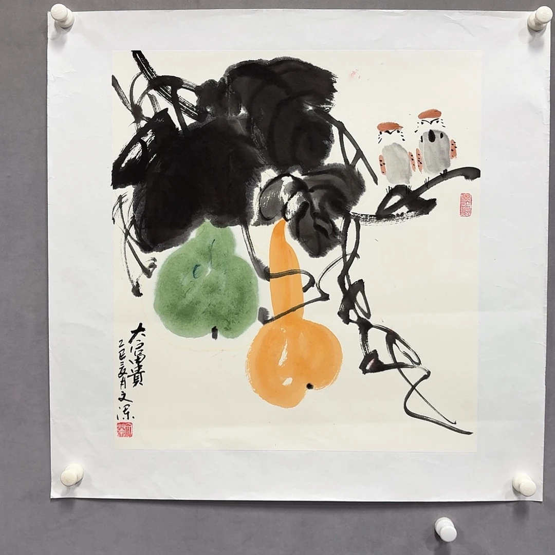 国画亲笔手绘放心去藏