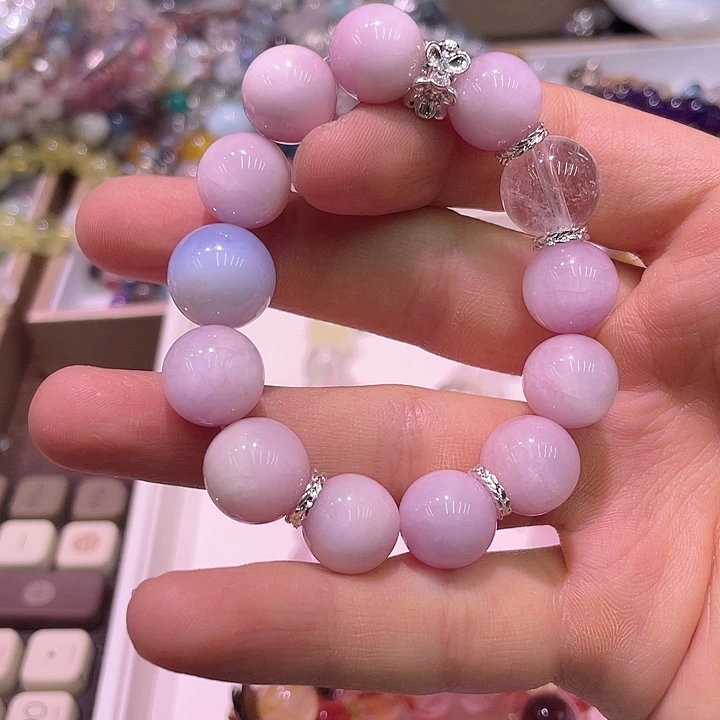 水晶手串未镶嵌紫锂辉蛋白