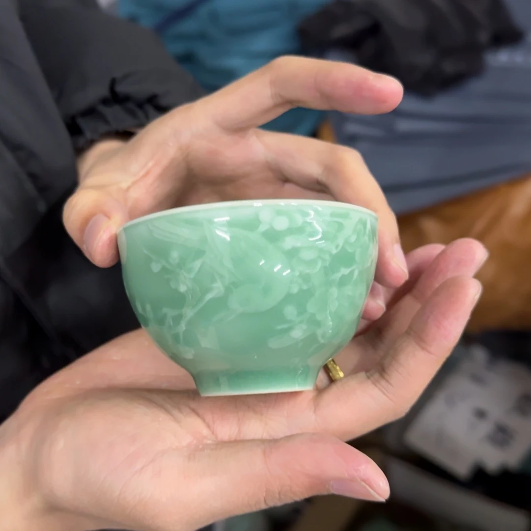 龙泉青瓷茶具微瑕6879