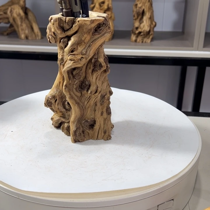 木石榴木榴疤茶桶笔筒