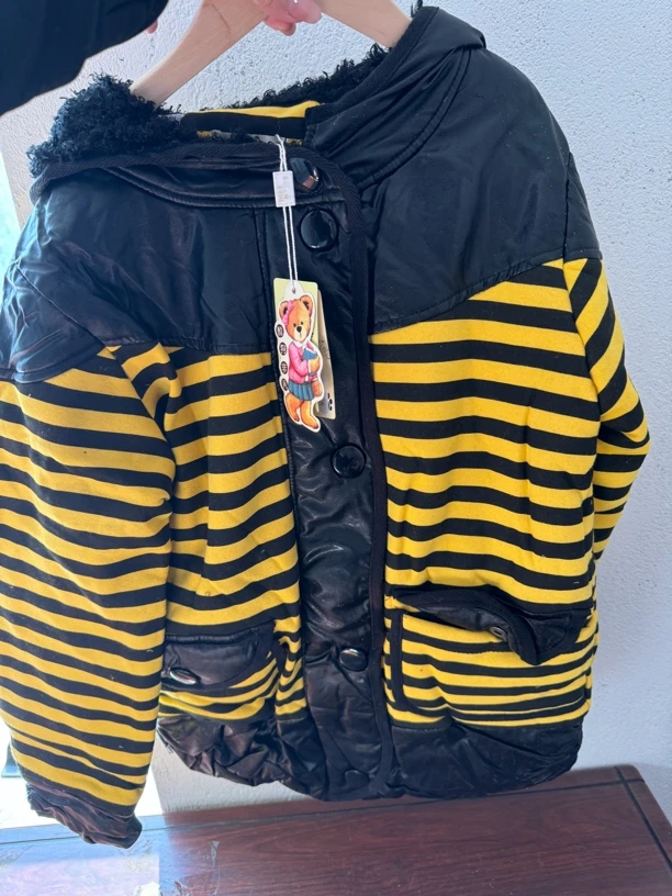 紫蓝服饰家条纹棉袄