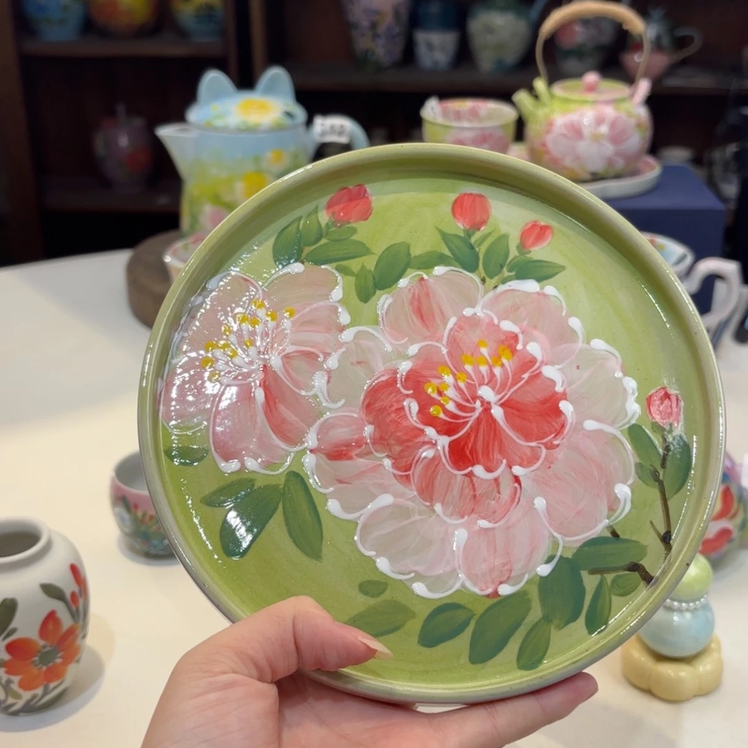 景德镇手绘高温釉下彩陶瓷茶具