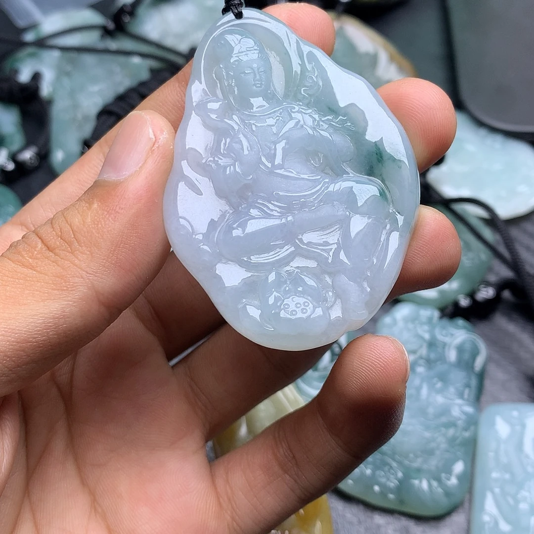 翡翠未镶嵌颈饰缅甸天然翡翠a货