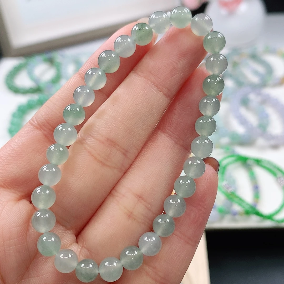 翡翠未镶嵌手链6mm