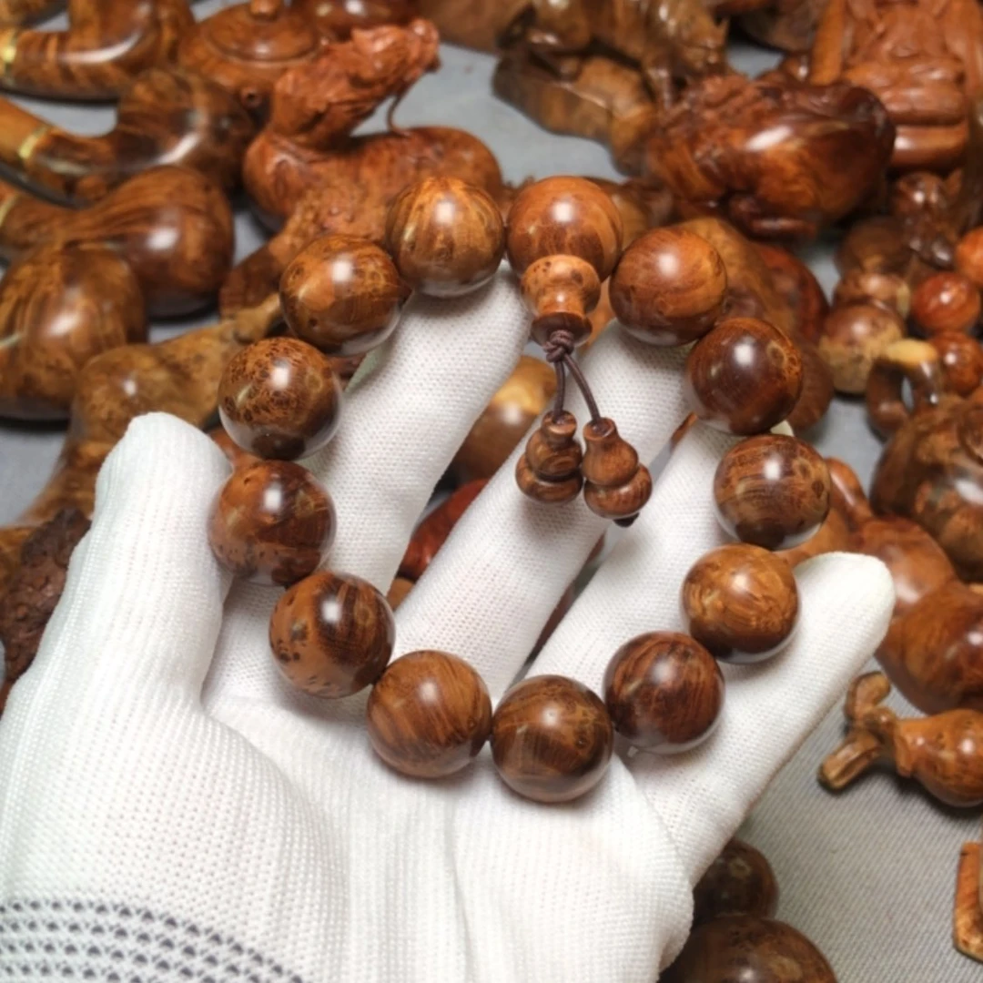 【闪购商品】木麻梨疙瘩火琉璃手把件