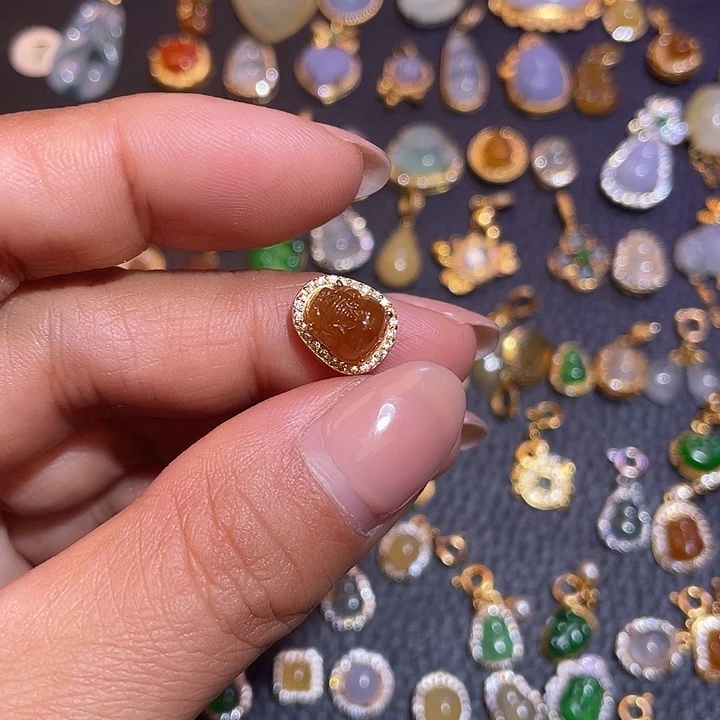 翡翠银S925镶嵌颈饰