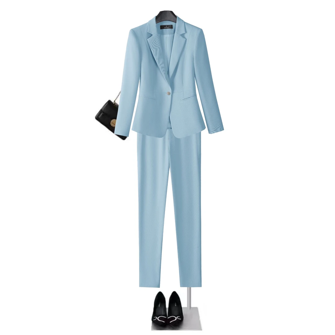 0366新款设计感春秋韩版休闲女通勤西装套装