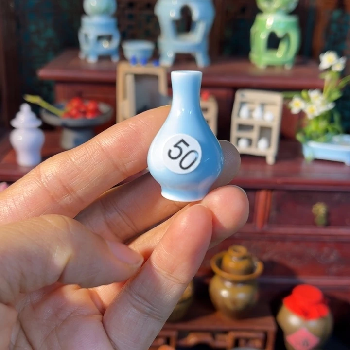 摆件微陶老王迷你花瓶