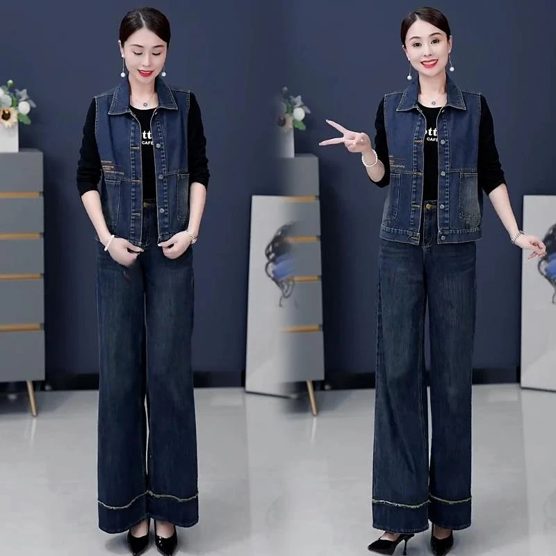 潮走网红爆款无袖背心马夹上衣女士春夏新款气质炸街百搭牛仔外套