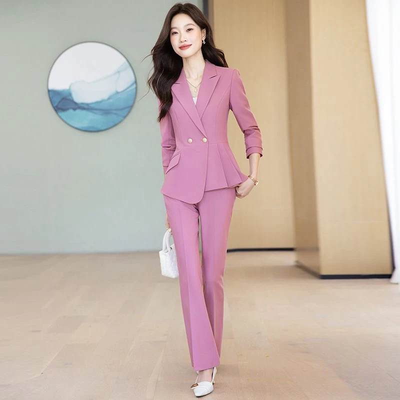 2025秋冬新款设计款气质女神范时尚职业西服洋气西装正装套装8525