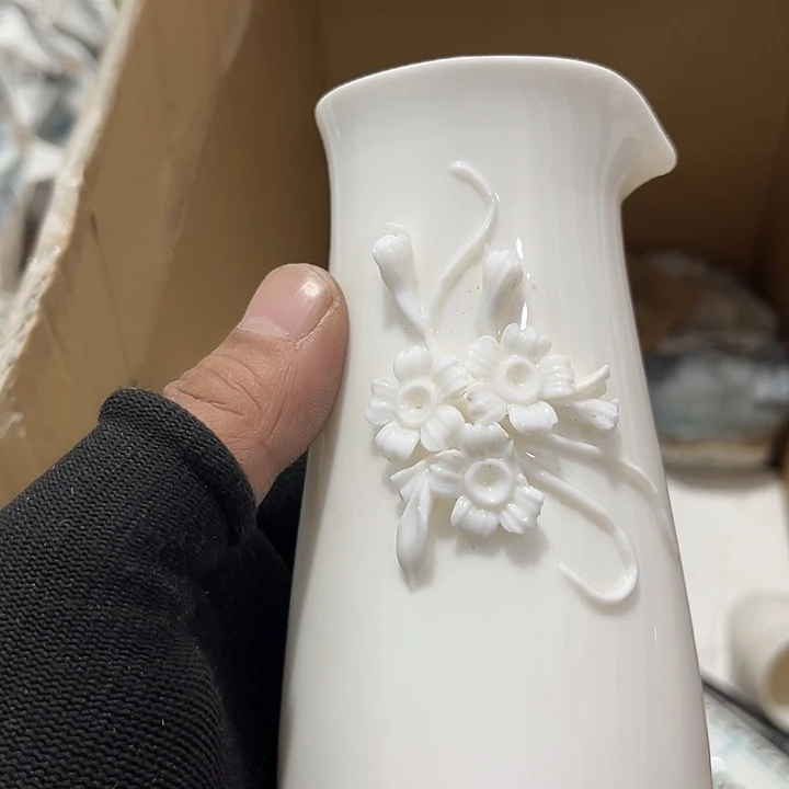 融***莲瓷片茶摆件工艺品摆件666