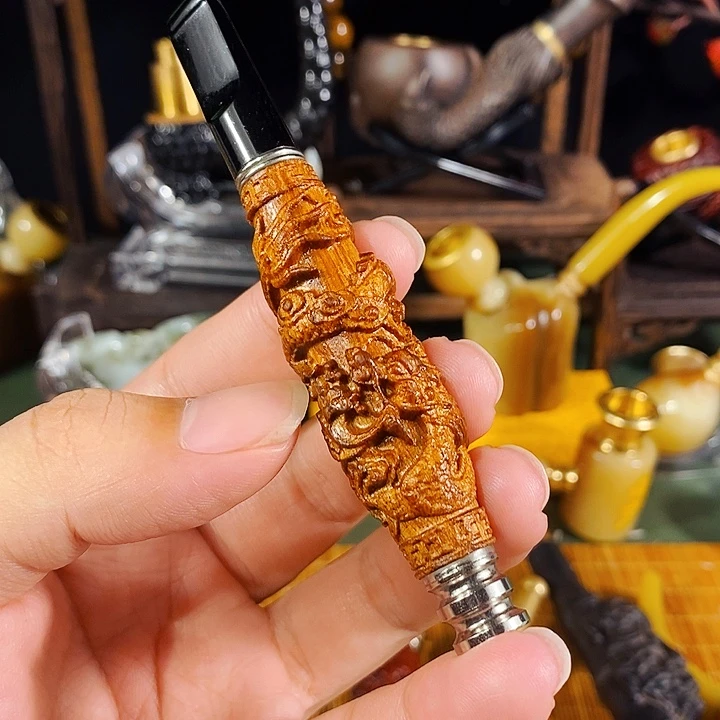 高端定制金丝楠烟嘴