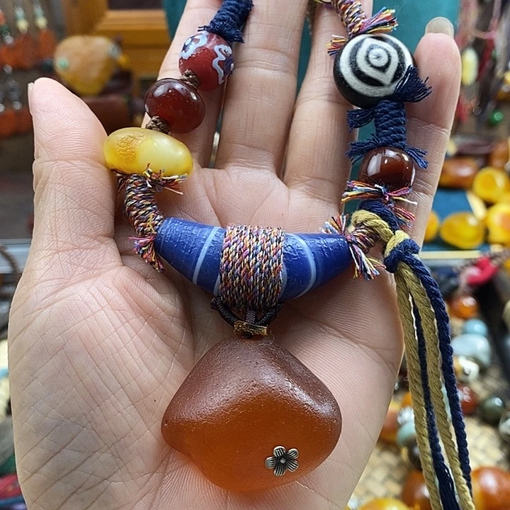 未镶嵌项链蜜蜡项链