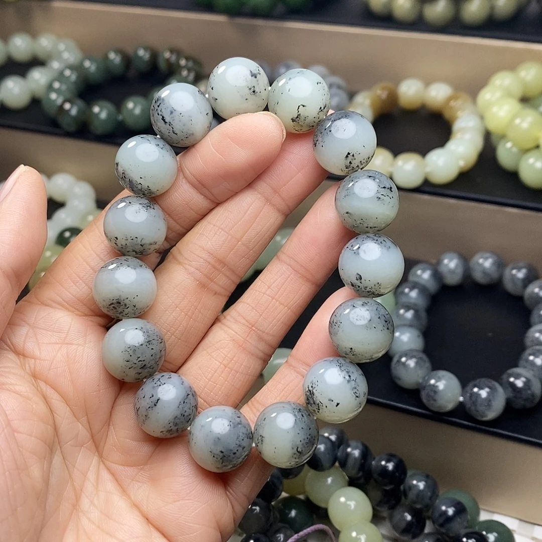 和田玉未镶嵌手链卡14