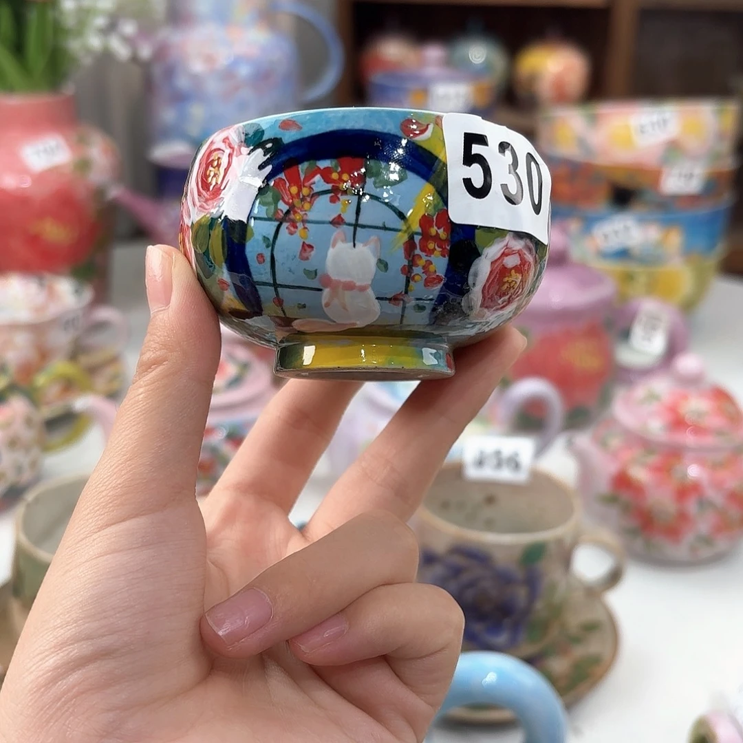 景德镇手绘高温釉下彩陶瓷茶具