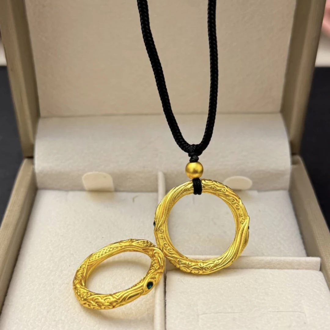 合金吊坠 哪吒款祥云黄色精工男女轻奢时尚手工吊坠项链经典情侣
