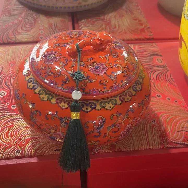 摆件风**生三润陶瓷茶叶罐密封罐