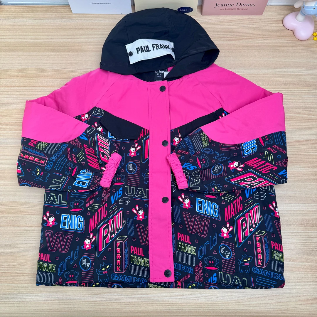 大嘴猴3童装外套春秋款冲锋衣秋装户外衣服PFKCO213176G