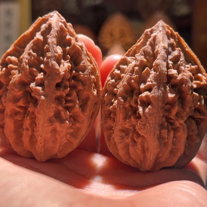文玩核桃吊坠豆粒火焰65