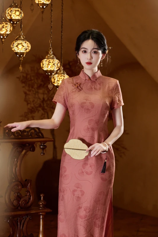 【皖苏】25年新款春夏款气质旗袍裙M-4XL