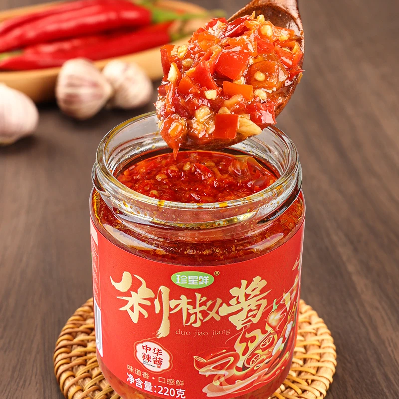 珍星鲜【剁椒酱】蒸鱼剁椒酱下饭剁椒鱼头酱鲜辣提味220克/瓶