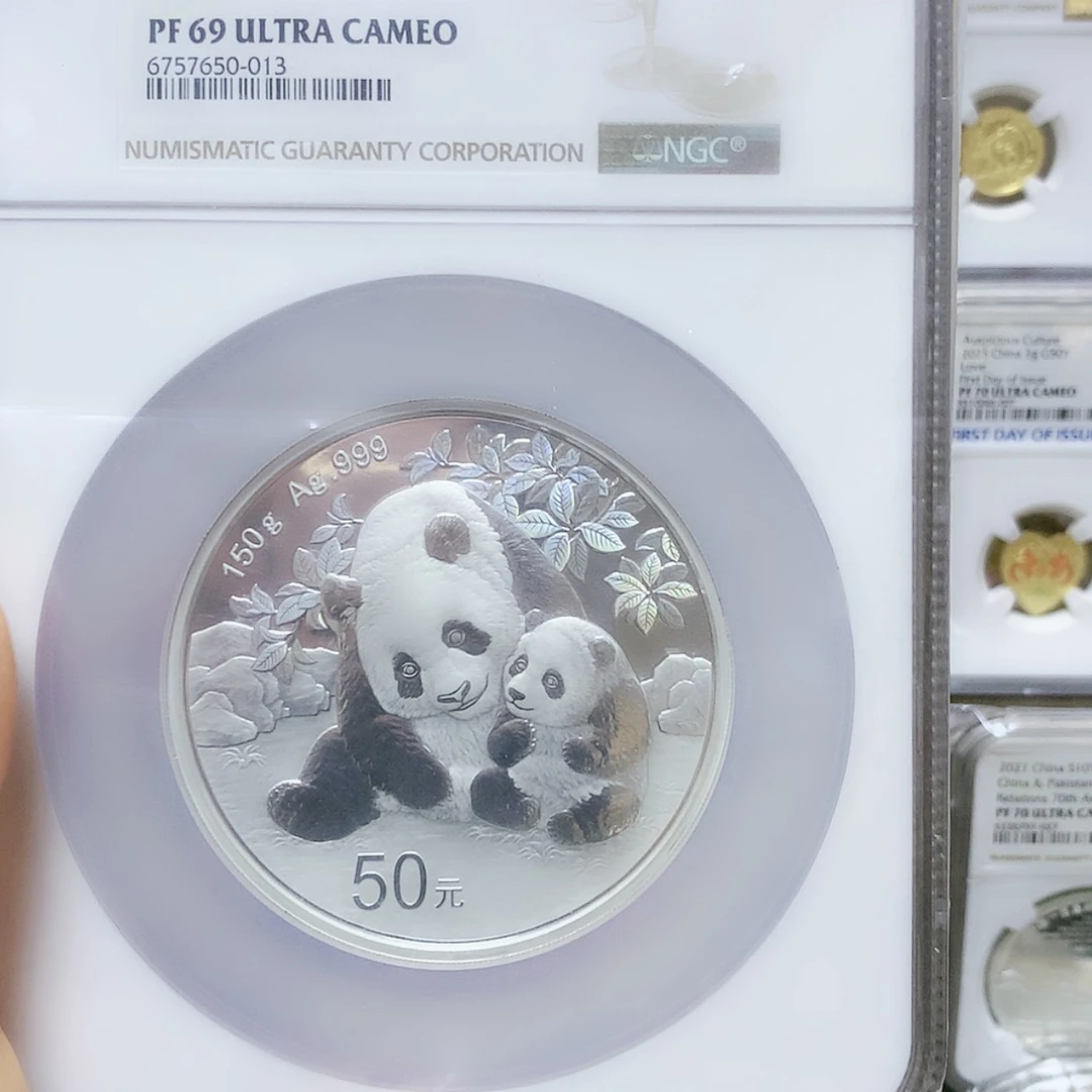 【闪购商品】纯银2024年熊猫150克69分