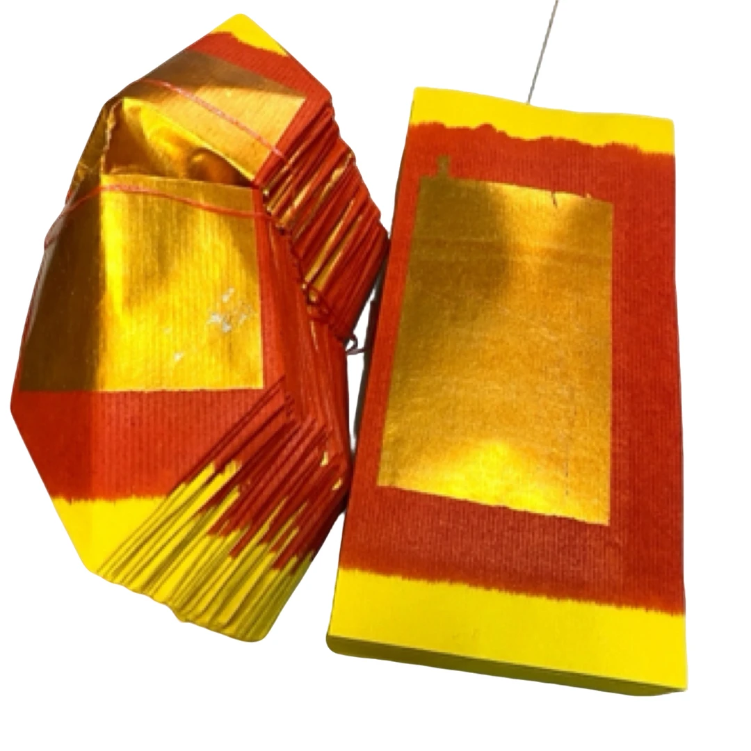 潮汕习俗 老金正锡箔叩纸 手工锡箔纸 初一十五中秋节 拜财神观音