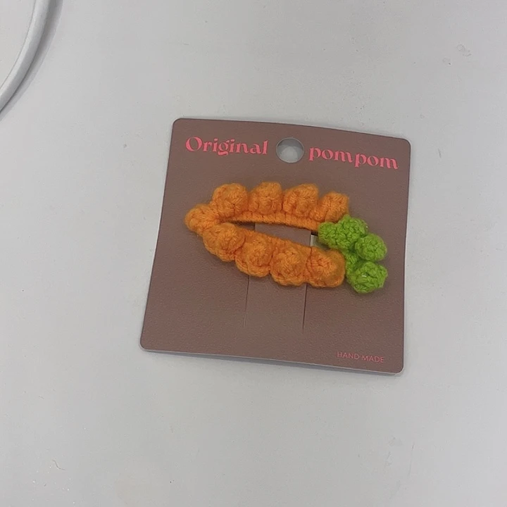 布艺铁合金胡萝卜拜拜发夹