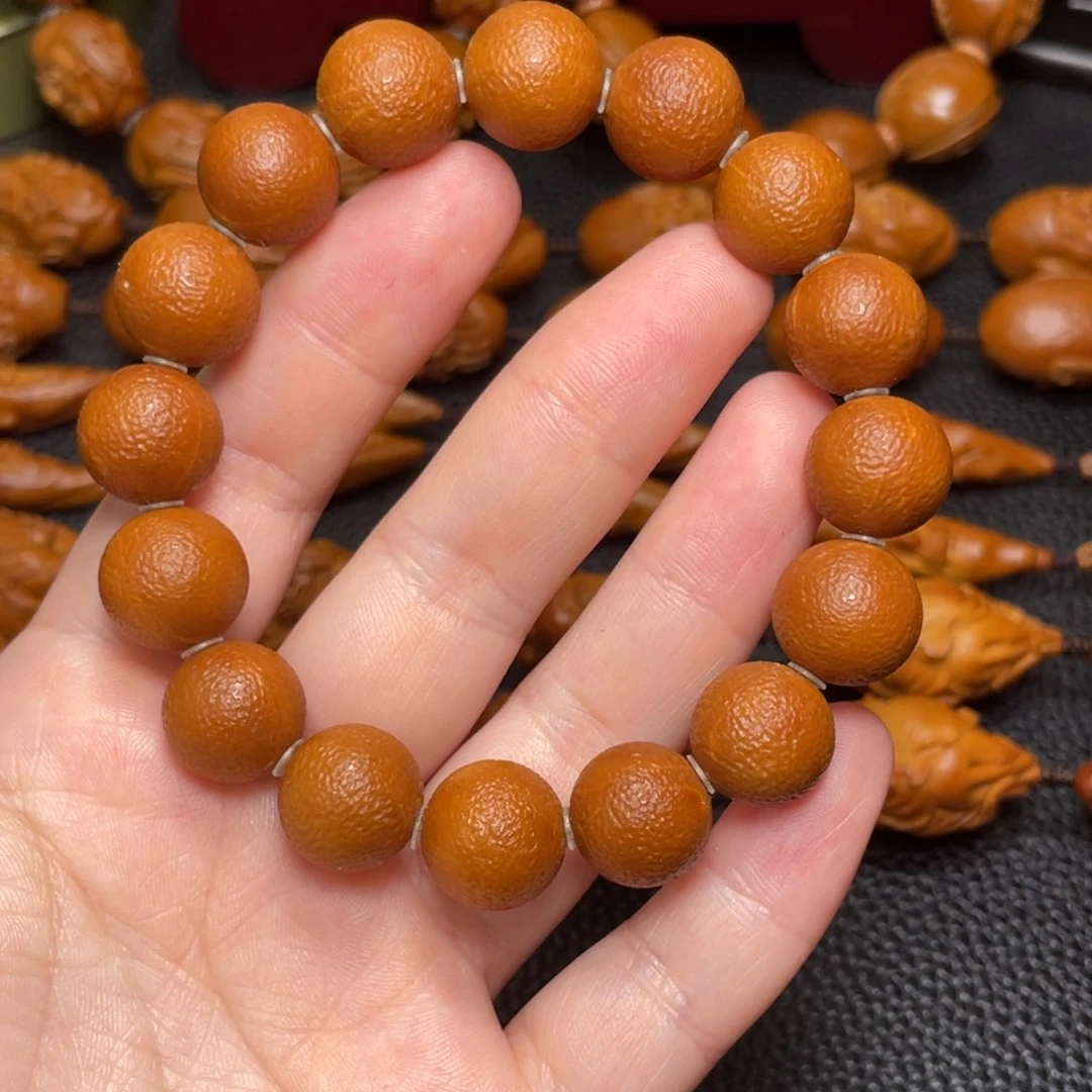橄榄核手串/手链1.35正圆橘皮纹