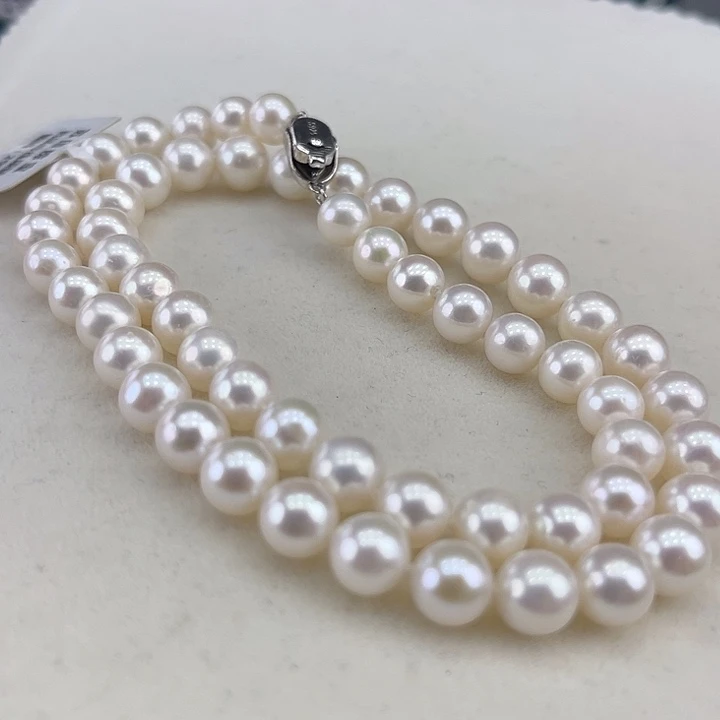 淡水珍珠银S925镶嵌颈饰8➕极光炫彩高品