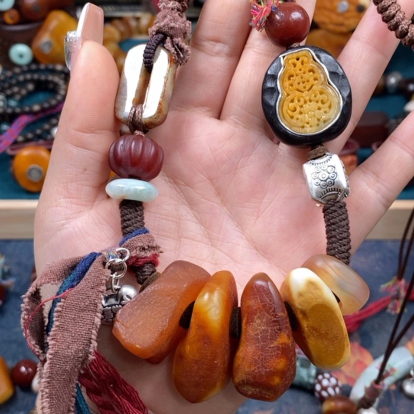 【闪购商品】蜜蜡颈饰未镶嵌项链