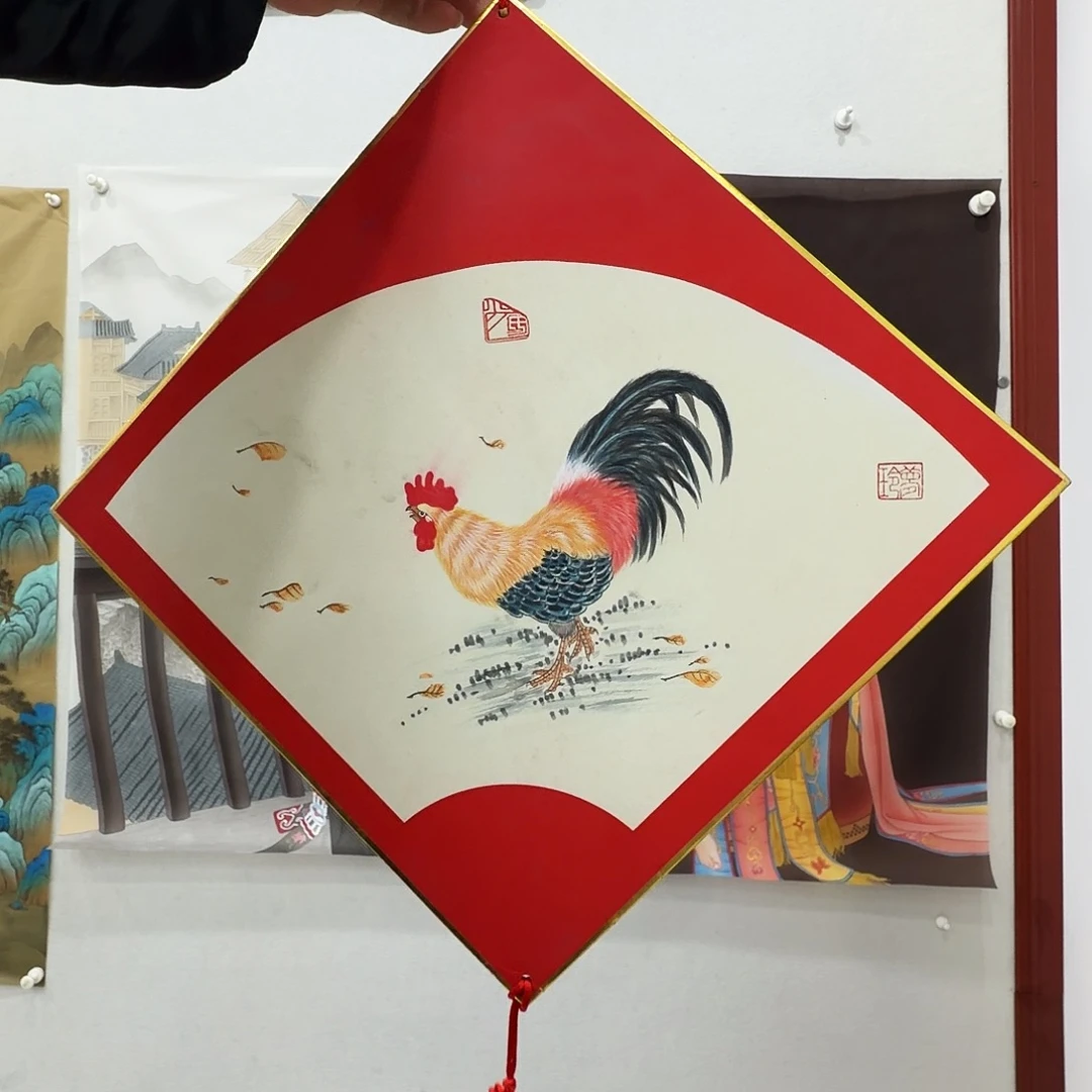 国画工笔画作品卡纸