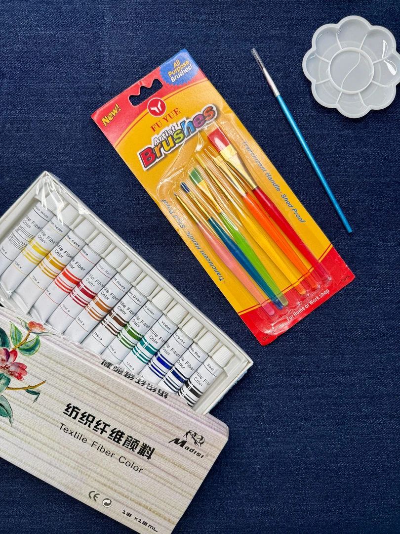 纺织纤维颜料套装衣服修复修色面料补色防水不掉色手绘染色染料