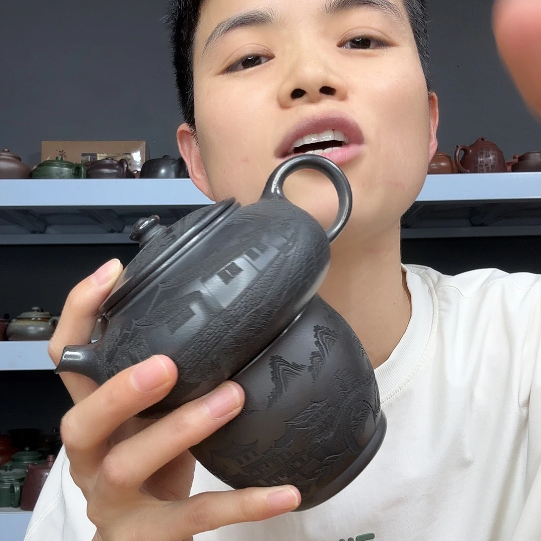 茶壶底槽青民间手艺人全手工制作