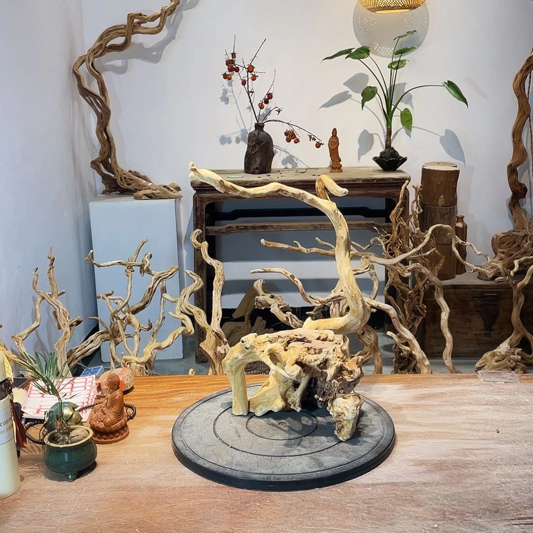 味***样天然根雕陶制艺术品