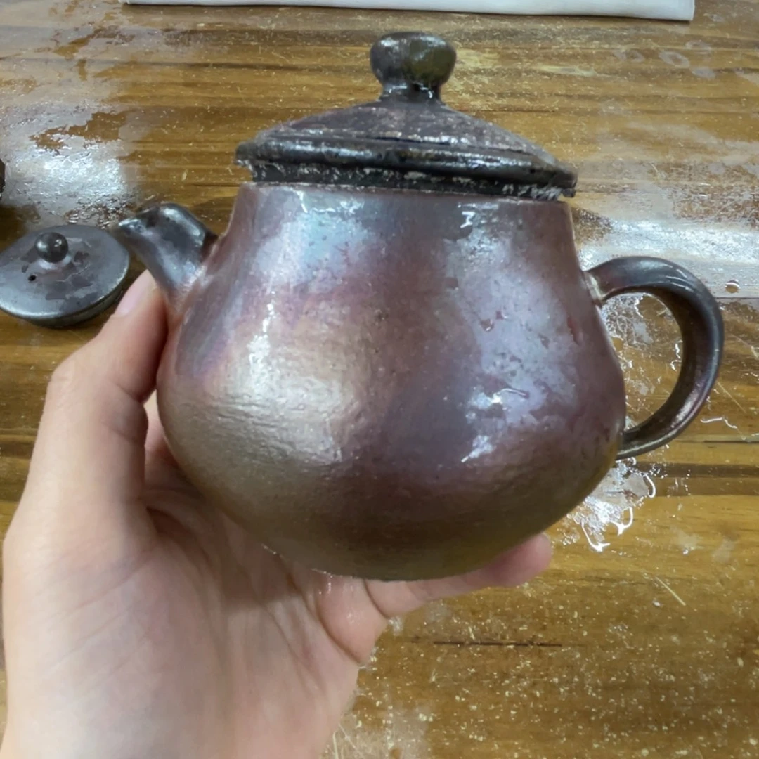 浪***柴烧茶壶柴烧茶壶瑕