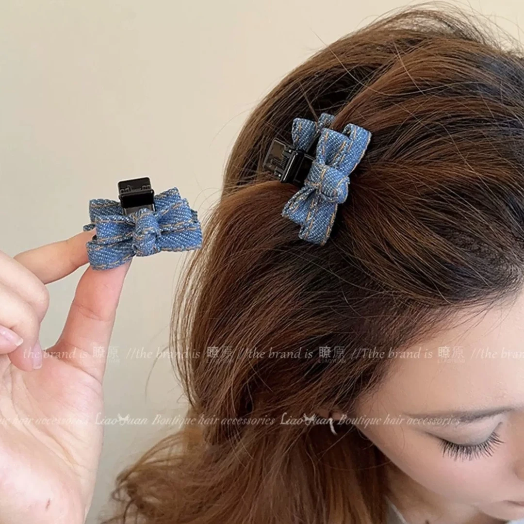 2个~韩系简约蝴蝶结碎网红发夹子夹女抓夹小号2025新款高级感头饰