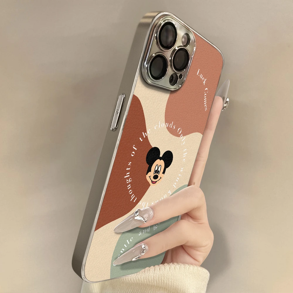 色块米奇适用苹果16promax手机壳高级iphone16pro保护套15pro潮牌