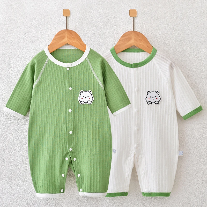 【买一送一】婴儿连体薄款空调服夏装爬服哈衣新生儿衣服夏季纯棉