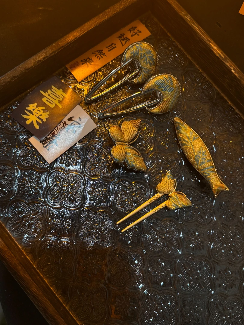 合金布艺胸针 纯手工新中式宋锦蜀锦头饰饰品礼物(直播间专用)