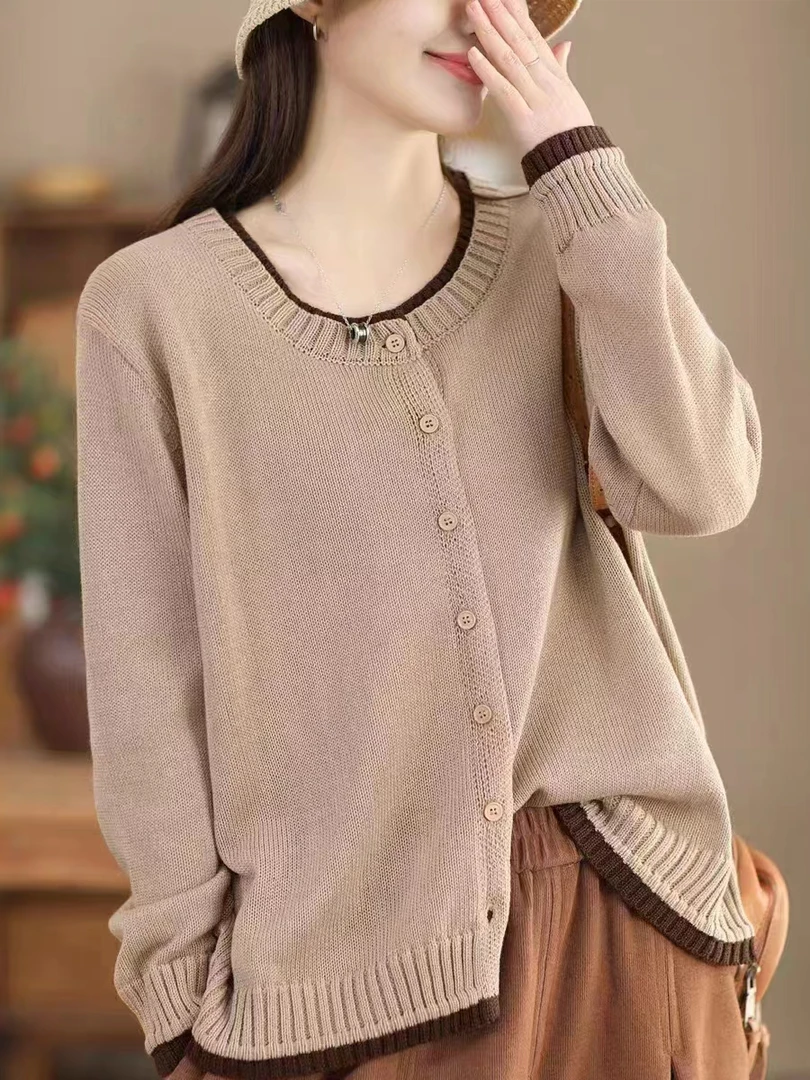 长袖打底秋季衫薄款纯色百搭上衣圆领短款女装毛针织衫时尚春秋