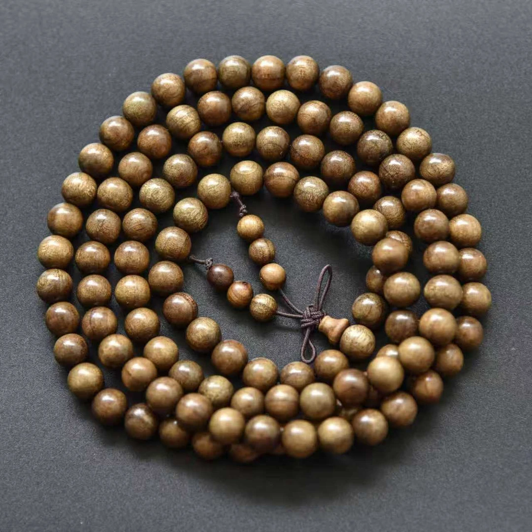 金丝楠乌金料0.8圆珠108颗1802.