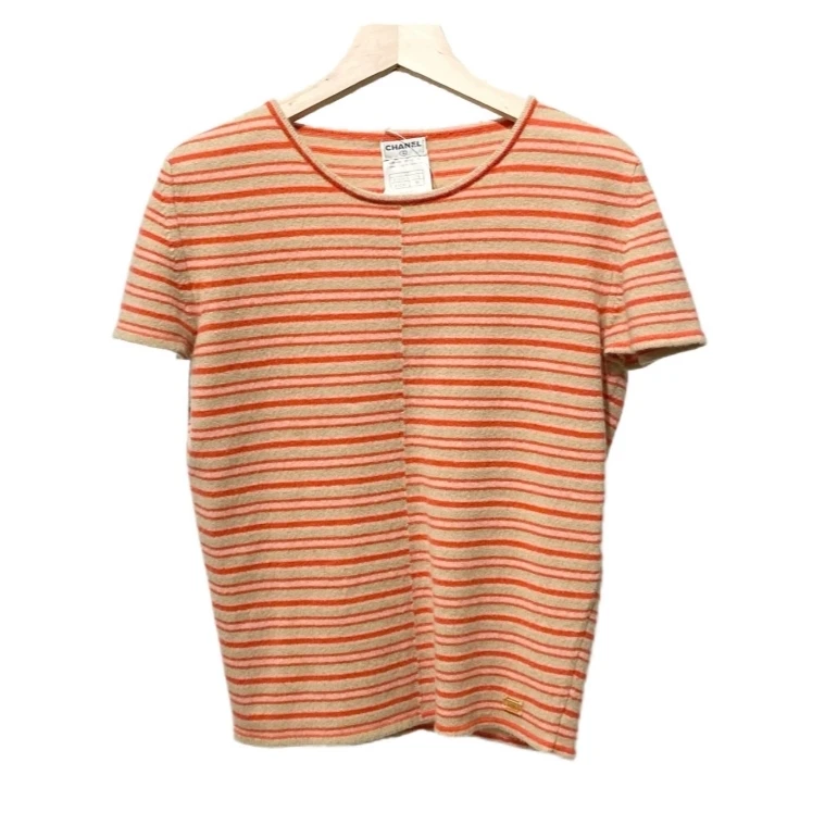 99新 Chanel/香奈儿 vintage 02p 羊绒条纹T恤