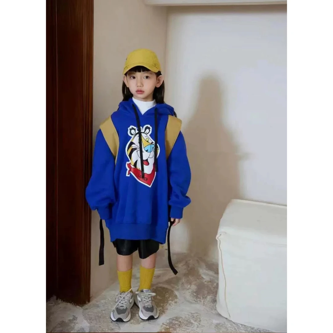 11308高端潮流时尚百搭休闲加绒连帽卫衣D3-1边