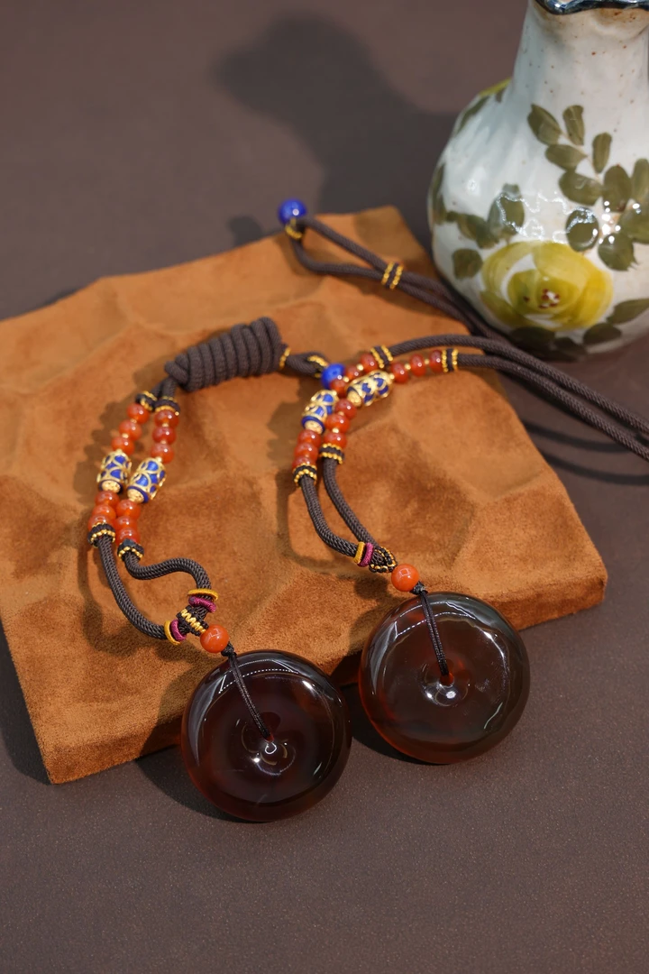 缅珀平安扣编绳吊坠多样性发一件JXR17034053