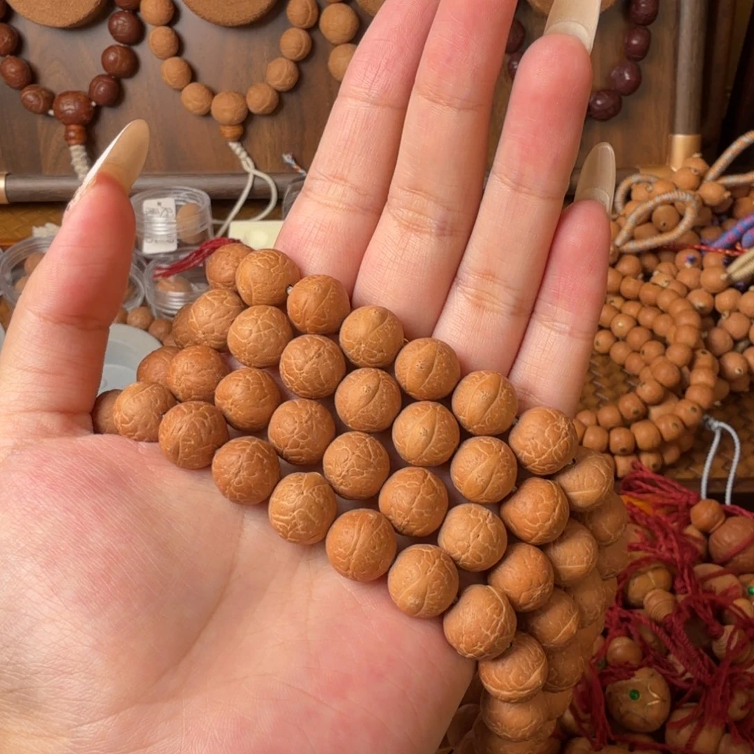 凤眼菩提把件12mm/长串108/正圆红皮