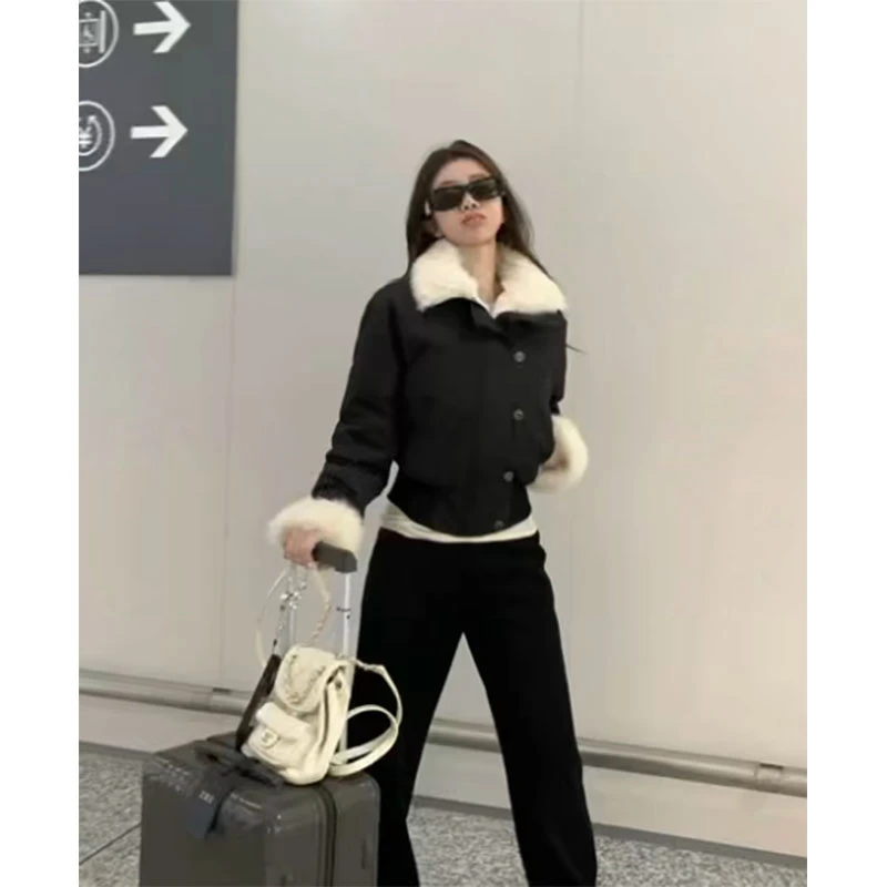 韩系设计感通勤风修身显瘦百搭时尚外套上衣休闲简约百搭直筒长裤