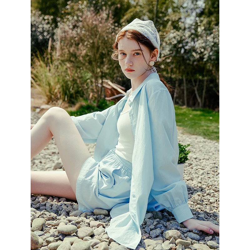 范思蓝恩防晒风感波粒衬衫短裤24FS12148/12147