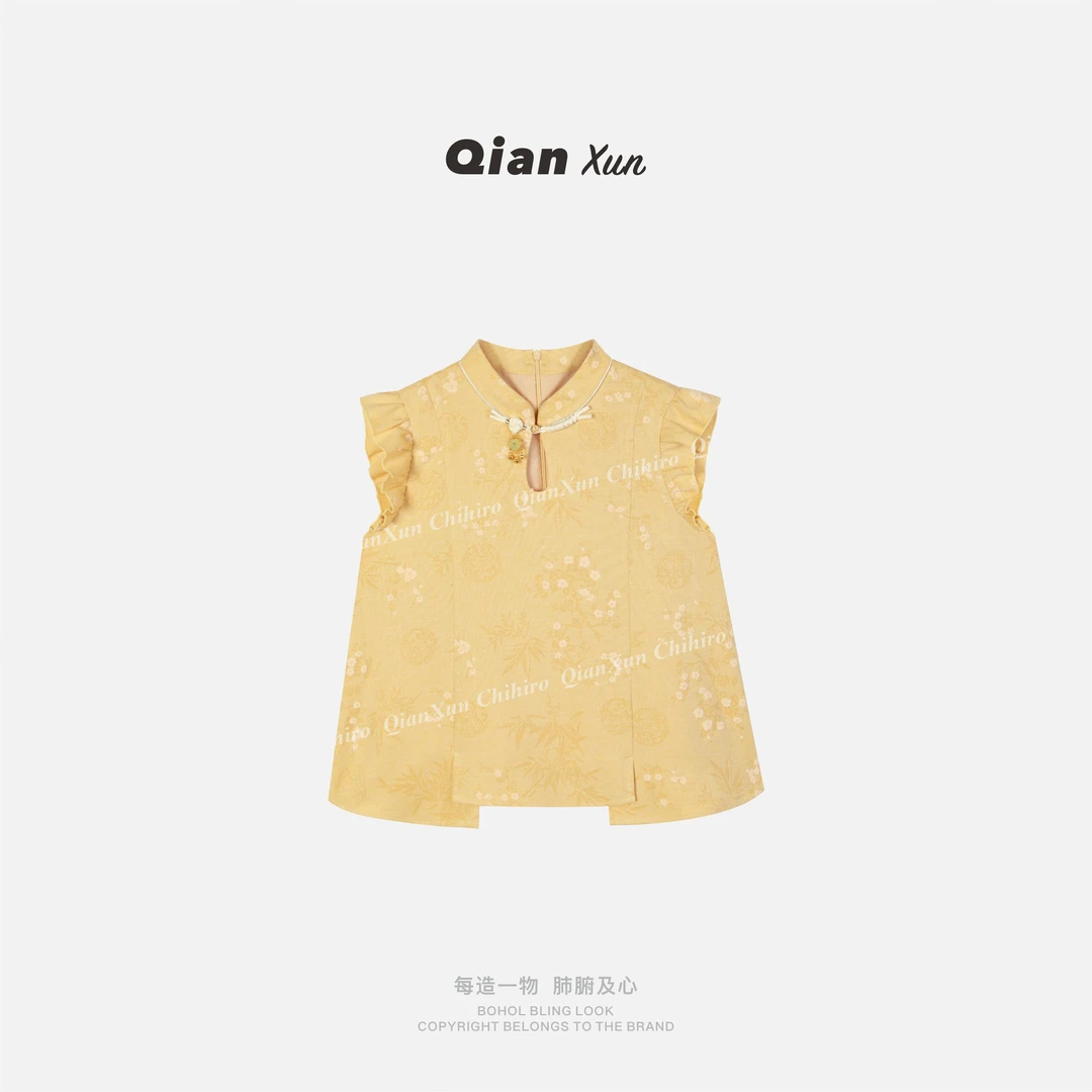 「花间意」夏季时尚气质休闲百搭洋气减龄小众设计感上衣JJX5SY3479