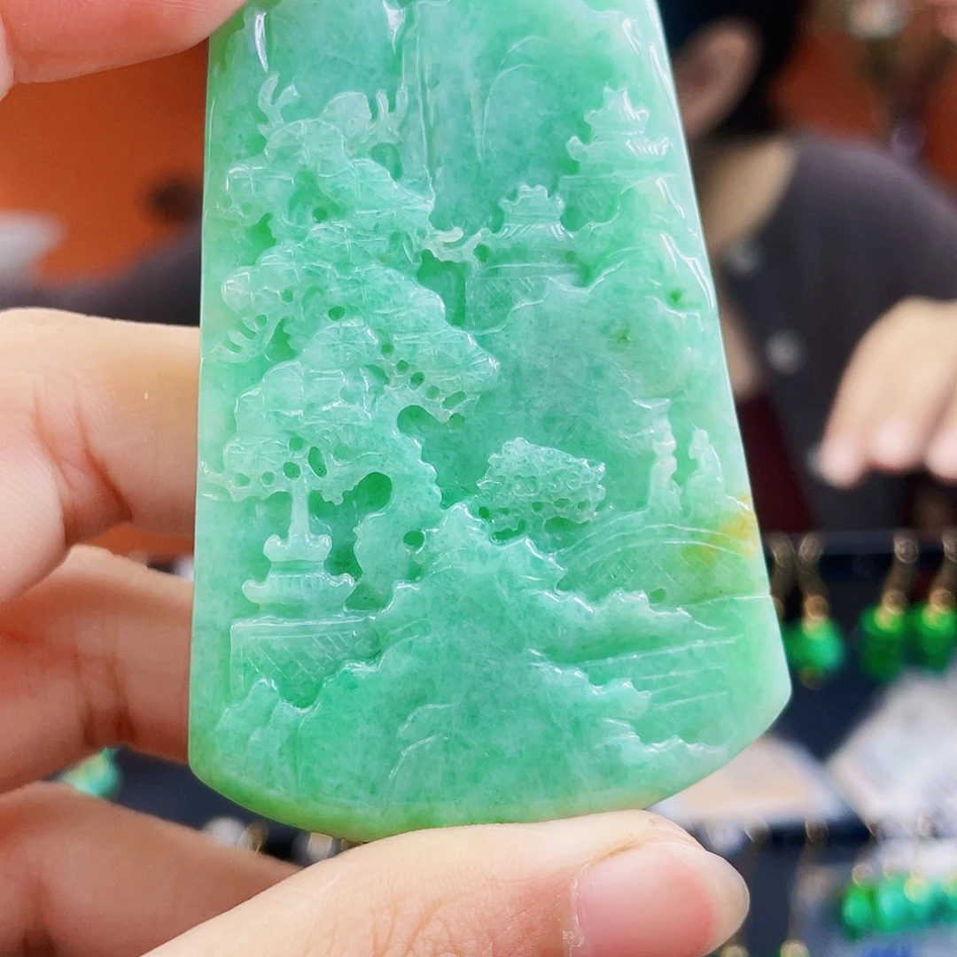 翡翠未镶嵌耳饰饰品